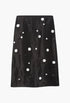 Black - Embellished Mirror Skirt - GLAM MODA